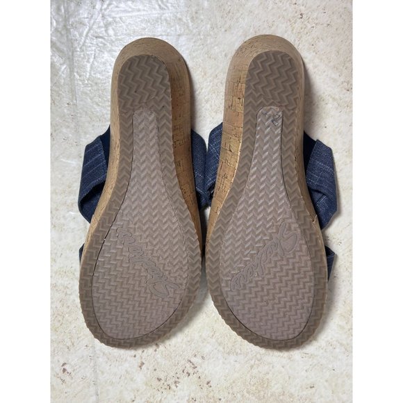 Skechers Women's Beverlee - Sail Twist Sandal in Blue/Tan - Size 10 - Picture 8 of 11